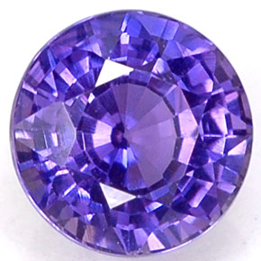 0.58캐럿 천연 다색 색상 변경 사파이어, 라운드 컷, VS