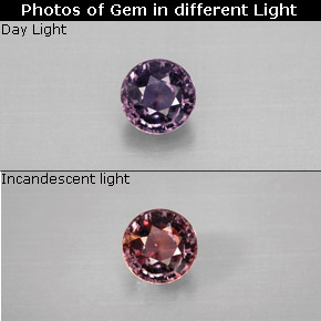 0.69캐럿 천연 다색 색상 변경 사파이어, 라운드 컷, VVS-VS