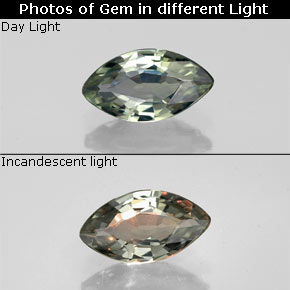 0.71캐럿 천연 멀티컬러 컬러체인지 사파이어, 마퀴즈, 7.7×4.3 mm, VVS