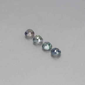 캐럿 천연 멀티컬러 컬러체인지 사파이어 보석, 라운드 컷, 4.90 mm, VS