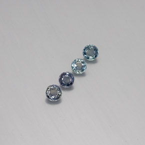 캐럿 천연 멀티컬러 컬러체인지 사파이어 보석, 라운드 컷, 4.56 mm, VVS-VS
