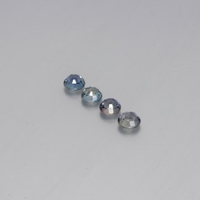 캐럿 천연 멀티컬러 컬러체인지 사파이어 보석, 라운드 컷, 4.56 mm, VVS-VS