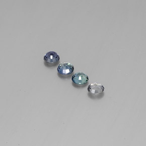 캐럿 천연 멀티컬러 컬러체인지 사파이어 보석, 라운드 컷, 5.01 mm, VVS-VS
