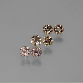 캐럿 천연 멀티컬러 컬러체인지 사파이어 보석, 라운드 컷, VS