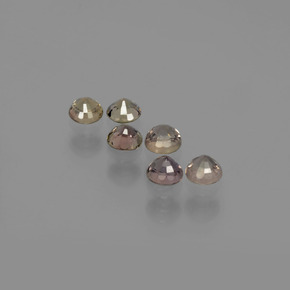 캐럿 천연 멀티컬러 컬러체인지 사파이어 보석, 라운드 컷, VS