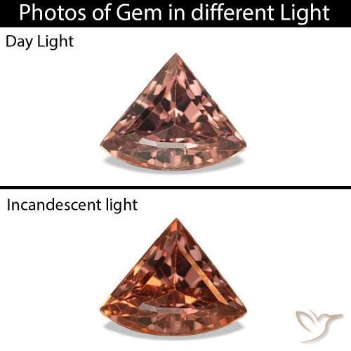 0.26캐럿 천연 미디엄 라이트 브라운 색상 변경 사파이어, 멋진 모양, VVS