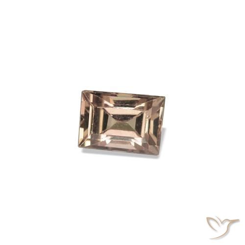 0.13캐럿 천연 미디엄 라이트 브라운 색상 변경 사파이어, 바게트, VVS