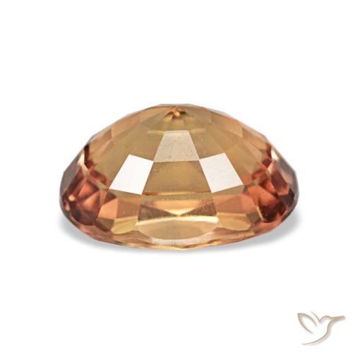 1.45캐럿 천연 다크 브라운 컬러체인지 사파이어, 타원형 컷, 7.2×5.3 mm, VVS