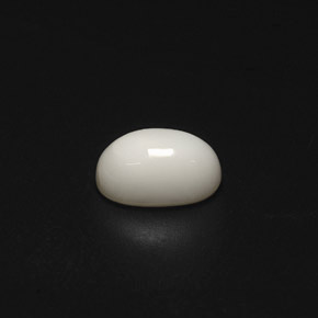 2.49캐럿 천연 화이트 산호, 타원형 컷, 9.9×6.5 mm, 불투명체