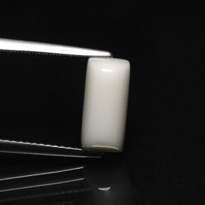 2.76캐럿 천연 화이트 산호, 바게트, 11.5×5.4 mm, 불투명체