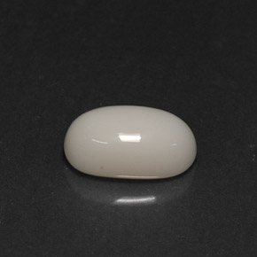 2.78캐럿 천연 화이트 산호, 타원형 컷, 11.3×6.4 mm, 불투명체