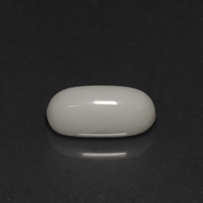 2.73캐럿 천연 화이트 산호, 타원형 컷, 11.9×5.7 mm, 불투명체
