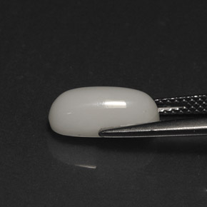 2.73캐럿 천연 화이트 산호, 타원형 컷, 11.9×5.7 mm, 불투명체