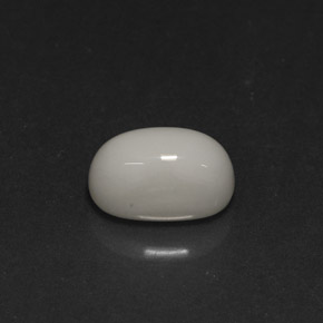 2.67캐럿 천연 화이트 산호, 타원형 컷, 9.8×6.1 mm, 불투명체