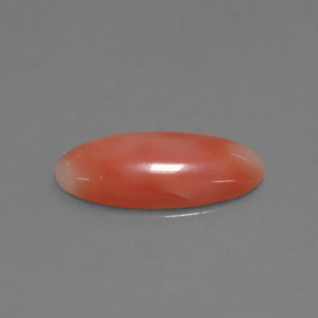 2.03캐럿 천연 화이트 살몬 산호, 타원형 컷, 15.1×6.8 mm, 불투명체