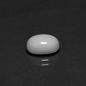 2.29캐럿 천연 화이트 산호, 타원형 컷, 10×6.3 mm, 불투명체