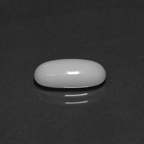 2.29캐럿 천연 화이트 산호, 타원형 컷, 12.9×5.8 mm, 불투명체