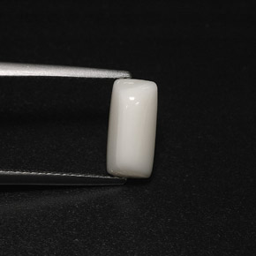 1.98캐럿 천연 화이트 산호, 바게트, 10.8×5.2 mm, 불투명체