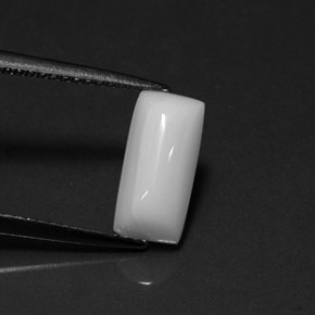 1.92캐럿 천연 화이트 산호, 바게트, 11×5.3 mm, 불투명체