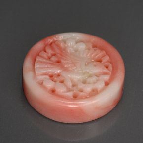 12.80캐럿 천연 멀티컬러 산호, 멋진 모양, 17×4.8 mm, 불투명체