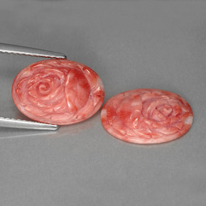 캐럿 천연 연어 산호 보석, 멋진 모양, 불투명체