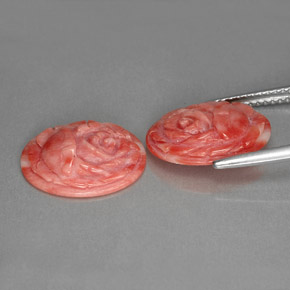캐럿 천연 연어 산호 보석, 멋진 모양, 불투명체