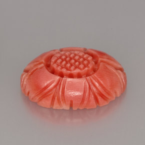 3.97캐럿 천연 살몬 산호, 멋진 모양, 13.5×9.6 mm, 불투명체