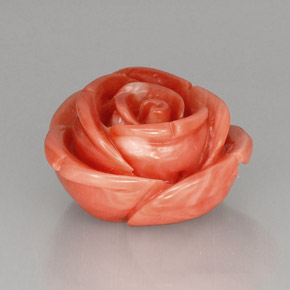 21.52캐럿 천연 연어 산호, 멋진 모양, 불투명체