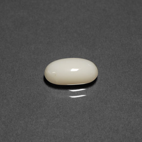 1.84캐럿 천연 화이트 산호, 타원형 컷, 10.8×5.8 mm, 불투명체