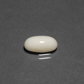 2.02캐럿 천연 화이트 산호, 타원형 컷, 11.4×6 mm, 불투명체