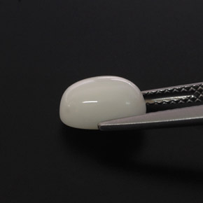 2.00캐럿 천연 하얀색 산호, 타원형 컷, 불투명체