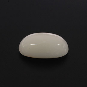 2.85캐럿 천연 화이트 산호, 타원형 컷, 11.7×6.4 mm, 불투명체