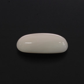 2.28캐럿 천연 화이트 산호, 타원형 컷, 12.6×5.4 mm, 불투명체