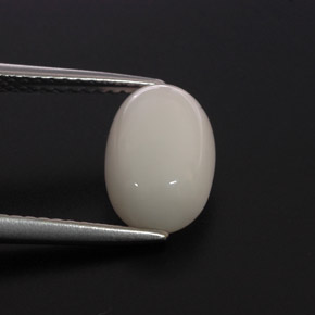 2.68캐럿 천연 화이트 산호, 타원형 컷, 10.6×7.1 mm, 불투명체