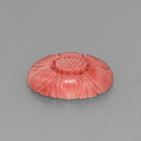 3.52캐럿 천연 살몬 산호, 멋진 모양, 13.6×9.7 mm, 불투명체