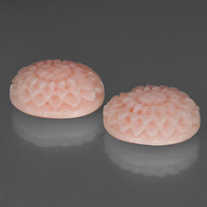 캐럿 천연 핑크 산호 보석, 멋진 모양, 15.3×11 mm, 불투명체