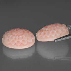 캐럿 천연 핑크 산호 보석, 멋진 모양, 15.3×11 mm, 불투명체