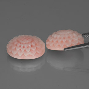 캐럿 천연 분홍색 산호 보석, 멋진 모양, 불투명체