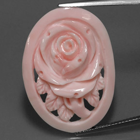 17.81캐럿 천연 레모네이드 핑크 산호, 멋진 모양, 불투명체