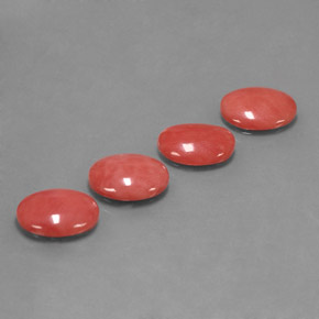 캐럿 천연 화이트 살몬 산호 보석, 타원형 컷, 11.1×9.1 mm, 불투명체