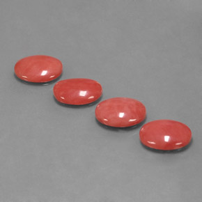 캐럿 천연 화이트 살몬 산호 보석, 타원형 컷, 11.1×9.1 mm, 불투명체