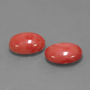 캐럿 천연 화이트 살몬 산호 보석, 타원형 컷, 11×9 mm, 불투명체