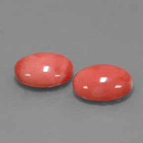 캐럿 천연 화이트 살몬 산호 보석, 타원형 컷, 11.2×9.1 mm, 불투명체
