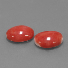 캐럿 천연 화이트 살몬 산호 보석, 타원형 컷, 11.2×9.1 mm, 불투명체