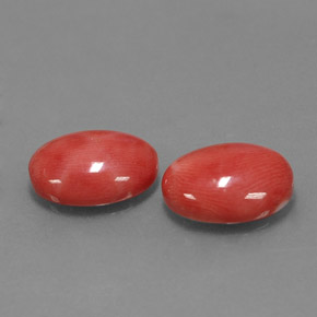 캐럿 천연 화이트 살몬 산호 보석, 타원형 컷, 11.1×9.1 mm, 불투명체