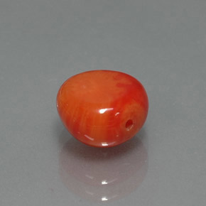 2.25캐럿 천연 살몬 산호, 멋진 모양, 7.9×7.7 mm, 불투명체