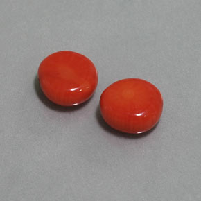캐럿 천연 살몬 산호 보석, 멋진 모양, 8.3×7.8 mm, 불투명체