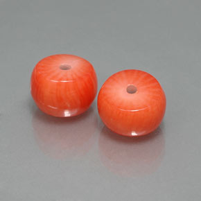 캐럿 천연 살몬 산호 보석, 멋진 모양, 8.3×5.3 mm, 불투명체