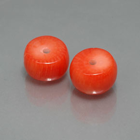 캐럿 천연 살몬 산호 보석, 멋진 모양, 8.5×5.3 mm, 불투명체
