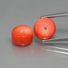 캐럿 천연 살몬 산호 보석, 멋진 모양, 불투명체